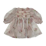 Teela Pink Floral Print Organza Dress