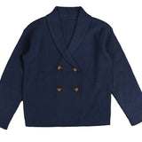 Noma Cobalt Grandad Double Breasted Cardigan