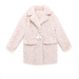 Nicole Miller Cream Faux Fur Coat