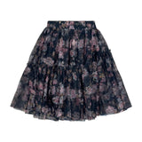 Teela Floral Asymmetrical Tulle Skirt