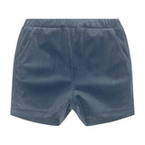 Teela Blue Velvet Shorts