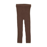 Lil Legs Brown Basic Knit Leggings