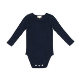 Lil Legs Navy Knit Crewneck Onesie