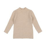 Lil Legs Ecru Knit Mockneck