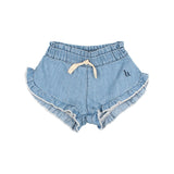 Buho Denim Ruffle Shorts