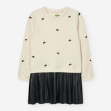 Losan Ecru Butterlfy Sweatshirt Dress