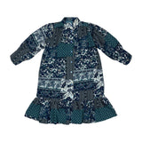 Goldthreads Blue Floral Shirt Dress