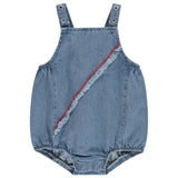 Jay Bee Denim Fringe Grommet Romper