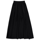 Jay Bee Black Cinched Jersey Maxi Skirt