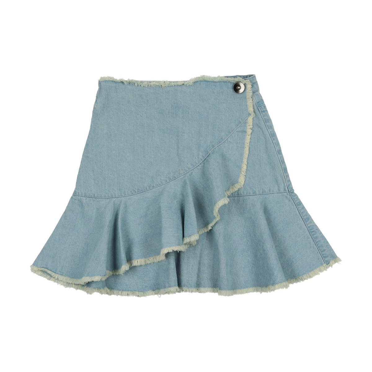 Kin Kin Light Blue Denim Frayed Edge Skirt – Young Timers Boutique