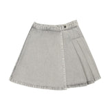 Kin Kin Blue Grey Denim Short Skirt