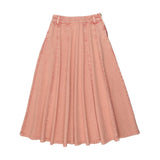 Kin Kin Pink Denim Maxi Circle Skirt