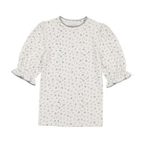 Kin Kin Floral Blue Puffed Sleeve T-Shirt