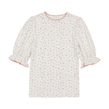 Kin Kin Pink Floral Puffed Sleeve T-Shirt