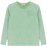 Kix Washed Mint Logo Embossed Top