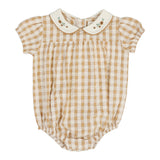 Analogie Golden Gingham Girls Romper