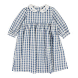 Analogie Bright Blue Gingham 3/4 Sleeve Dress