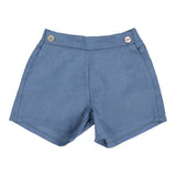 Analogie Bright Blue Linen Shorts