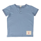 Lil Legs Blue Boys Henley Tee