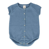 Analogie Bright Blue Knit Boys Romper