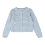 Analogie Light Blue Knit Pointelle Cardigan