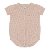 Analogie Pearl Pink Knit Girls Romper