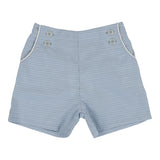 Analogie Light Blue Windowpane Button Shorts