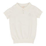 Analogie Winter White Short Sleeve Knit Polo