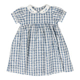 Analogie Bright Blue Gingham Short Sleeve Dress