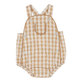 Analogie Golden Gingham Pocket Romper