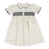 Analogie Cream Short Sleeve Geometric Dress