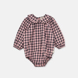 My Little Cozmo Pink Gingham Lucia Romper