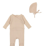 Lilette Petal Pointelle Footie & Bonnet Set