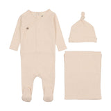 Mema Marshmallow/Peach Dust Thin Striped Take Me Home Set