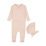 Mema Peach Dust Pointelle Footie Set