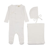 Mema Winter White Pointelle Heart Take Me Home Set