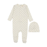 Mema Blissful Blue Bud Print Footie Set