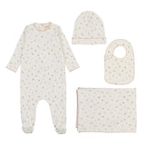 Mema Floral Pink Polka Dot Four Piece Set