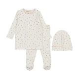 Mema Floral Pink Polka Dot Set & Beanie