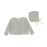 Mema Mint Green Knit Cardigan & Bonnet