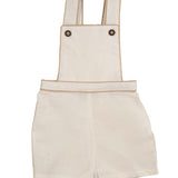 Noma White/Beige Contrast Binding Overalls