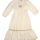 Noma White Floral Embroidered Teen Dress