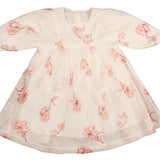 Noma Peach Floral Pleat Dress