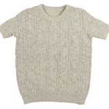 Noma Light Blue Marled Textured Knit Top