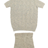 Noma Light Blue Marled Textured Knit Set