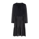 Poet Black Scallop Vest Overlay Dress