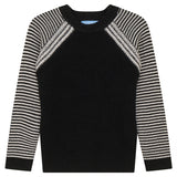 Pompomme Black/White Cable Edge Sweater