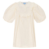 Pompomme Ivory Frill Yoke Dress