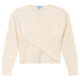 Pompomme Ivory Wrap Sweater