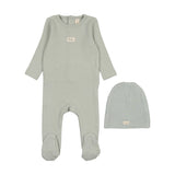 Lilette Seafoam Pointelle Bebe Footie Set